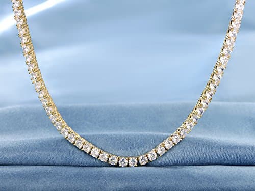 Gemsme 18K Yellow Gold Plated Jewelry Set - Necklace, Bracelet, Earrings, Ring Packaging of 4