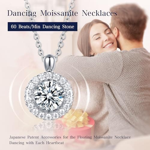 Boya Moissanite Dancing Necklace - Perfect Anniversary, Mother's Day, Christmas Gift