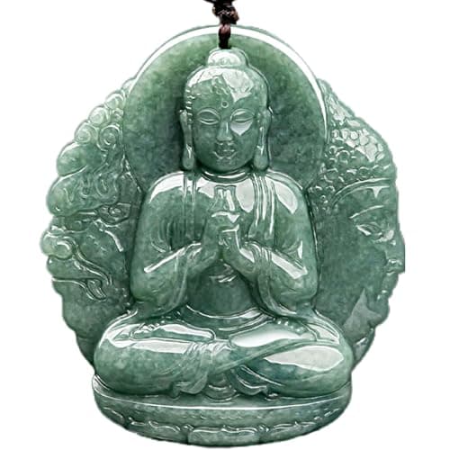 Natural Jade Buddha Necklace Pendant for Men and Women