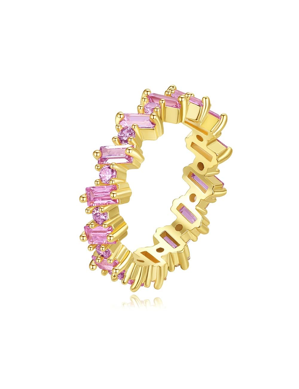 Gold Plated Eternity Band Ring for Women