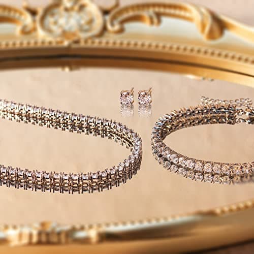 Crysdue Wedding Jewelry Set: Elegant Dangle Earrings & Teardrop Necklace for Bridal Party