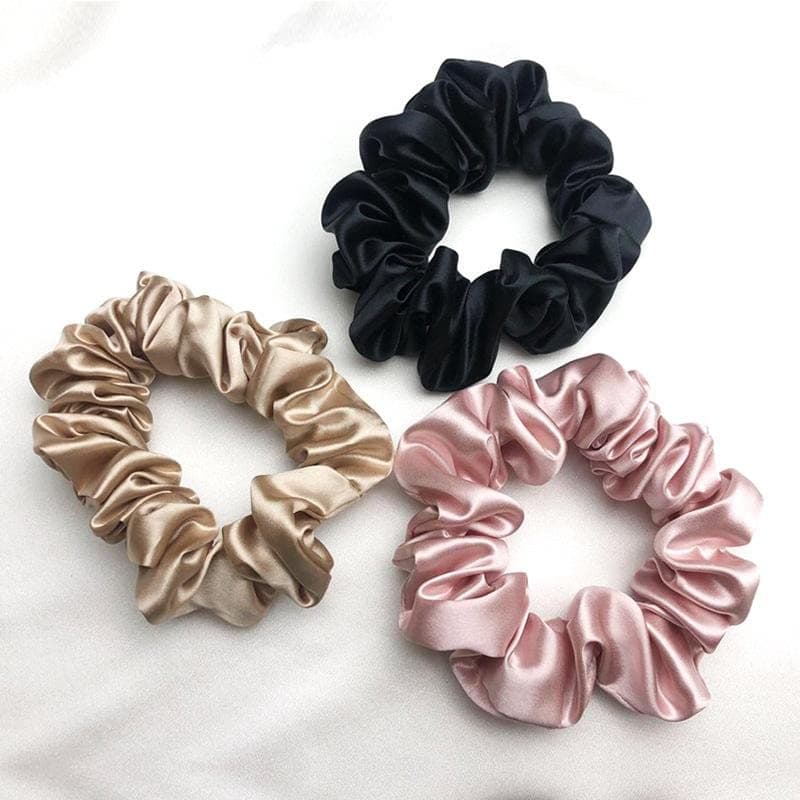 Floral Hair Scrunchies for Women with Soft and Silky Hair - 5 Pack