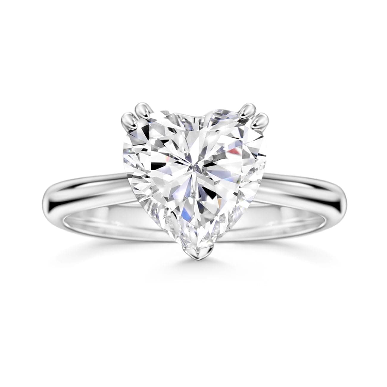 Michooyel S925 4ct Heart Cut Cubic Zirconia Engagement Rings for Women