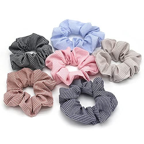 Shining Series 7 Pack Soft Scrunchies for Women