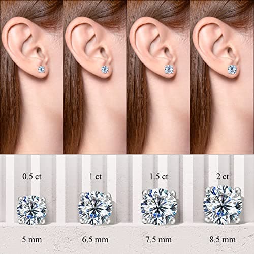 Moissanite Stud Earrings for Women & Men