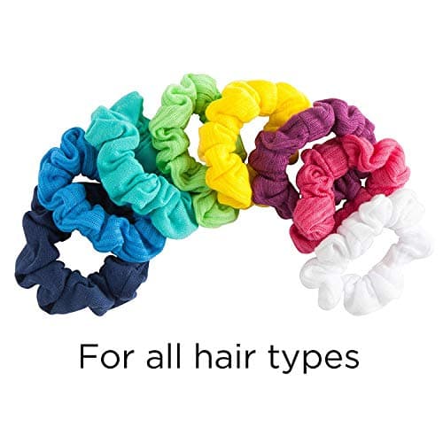 Refined Title: GOODY Women's Ouchless Jersey Scrunchies, 8 Count, 2 Pack