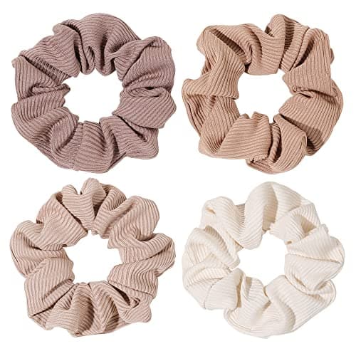 Silk Scrunchies Hair Ties for Girls & Women, Soft No-Crease Ponytail Holders