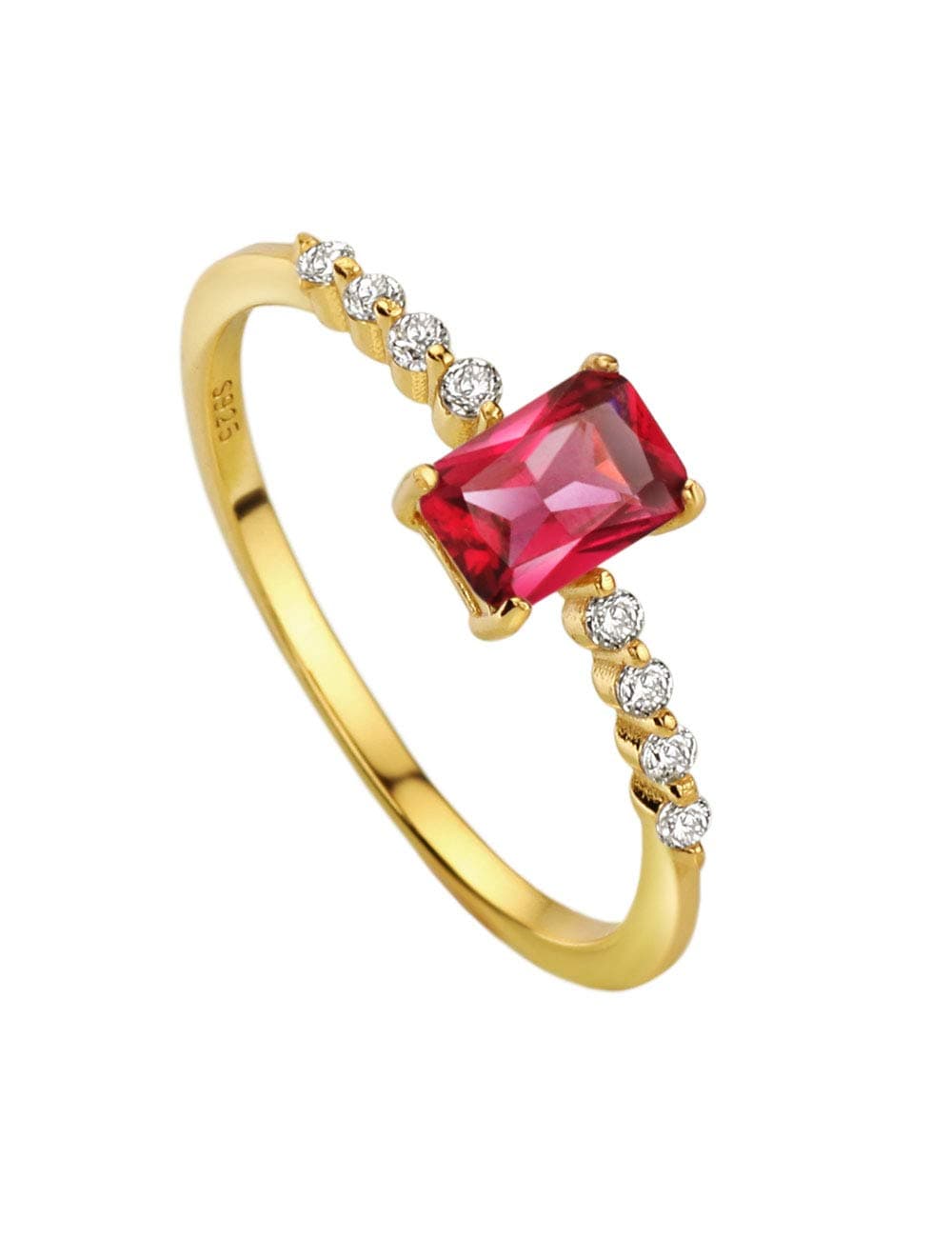 Michooyel S925 Dainty Birthstone Rings for Women