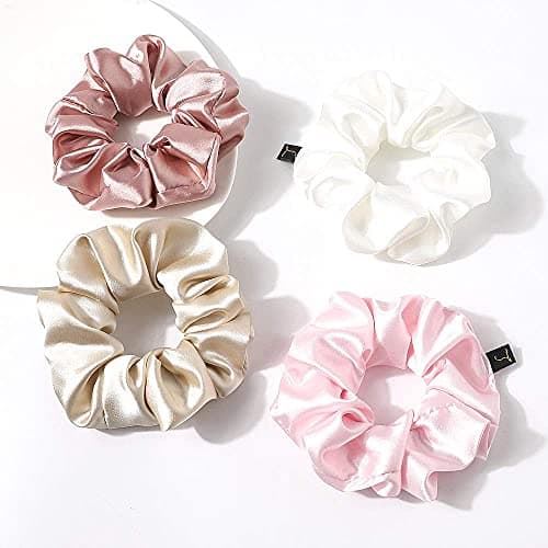 Big Silk Satin Scrunchies for Women - Soft & Elastic Hair Accessories