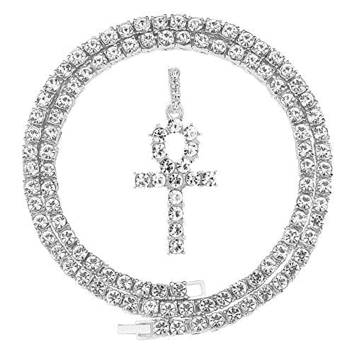 HH Bling Empire Diamond Cross Pendant Necklace 24 Inch
