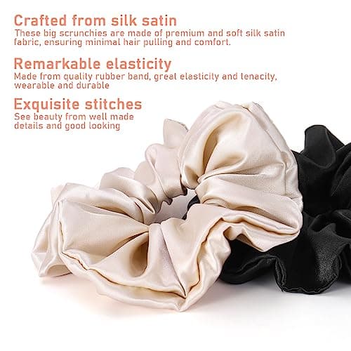 Silk Satin Scrunchies for Women and Girls