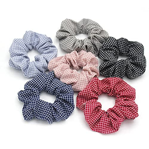 Shining Series 7 Pack Soft Scrunchies for Women