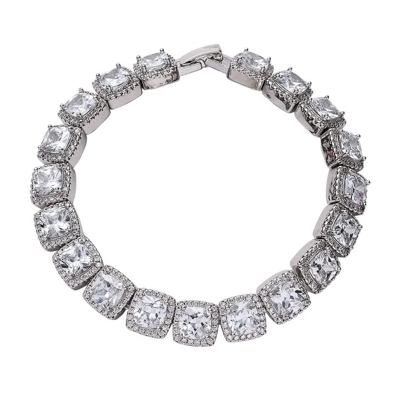 Refined Product Title: 14K Gold Moissanite Hip Hop Tennis Bracelet for Her