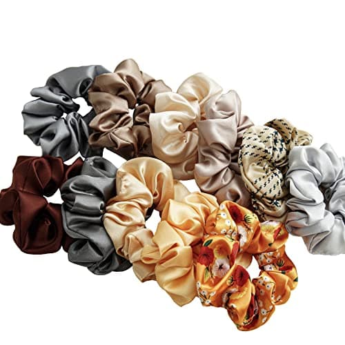 1. Satin Scrunchies for Hair - 6 Colors
2. Satin Hair Ties Ponytail Holder, Silky Soft No Hurt Your Hair