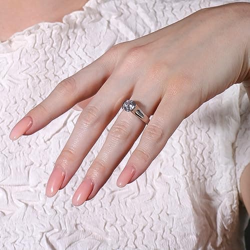 AINUOSHI 2.0 Carat Moissanite Diamond Ring for Wedding, Engagement and Anniversary