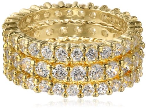 Amazon Essentials Cubic Zirconia Stacking Ring Set