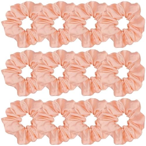 12 Pcs Satin Silk Hair Scrunchies for Women and Girls