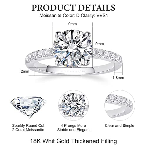 Moissanite Engagement Ring for Women