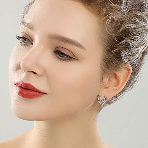 Michooyel Marquise Cluster CZ Laurel Wreath Earrings for Women