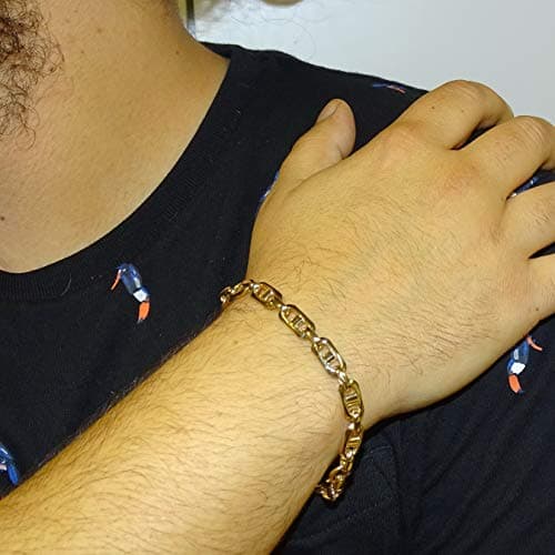 Never Say Never 18K Gold Mens Bangle 21.5cm | 8g Yellow Gold | Italian Jewelry | Gift