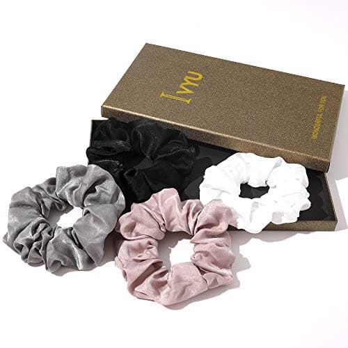 Silk Scrunchies Hair Ties for Girls & Women, Soft No-Crease Ponytail Holders