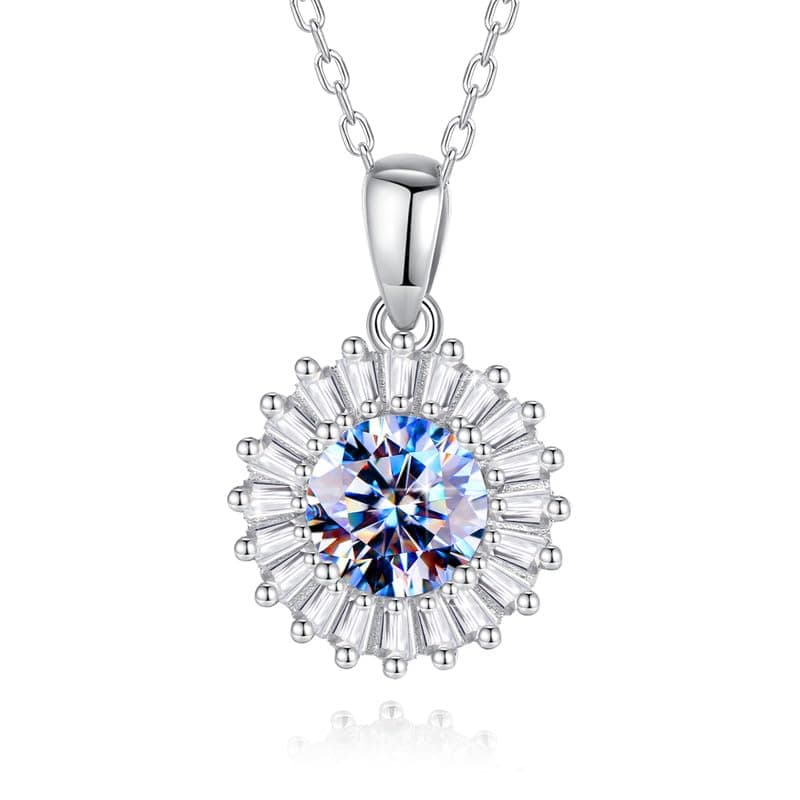 Attenlen Minimalist Sterling Silver Moissanite Pendant Gift Box For Her