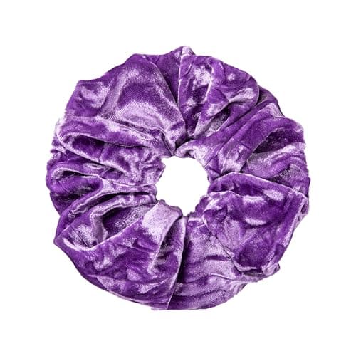 Jumbo Velvet Scrunchies for Women - Thick & Thin Hair, No Damage, Holds Tide (1 Pack, Yellow)