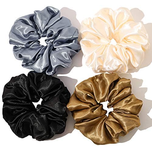 Big & Soft Silk Satin Scrunchies for Long Hair Girls
