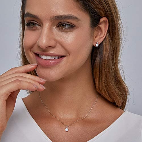 Michooyel Opal Pendant Necklace for Women