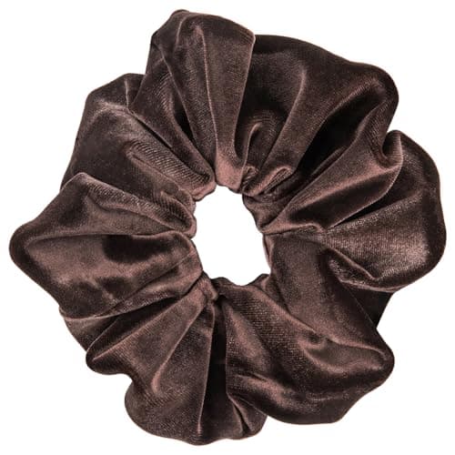 Jumbo Velvet Scrunchies for Women - Thick & Thin Hair, No Damage, Holds Tide (1 Pack, Yellow)