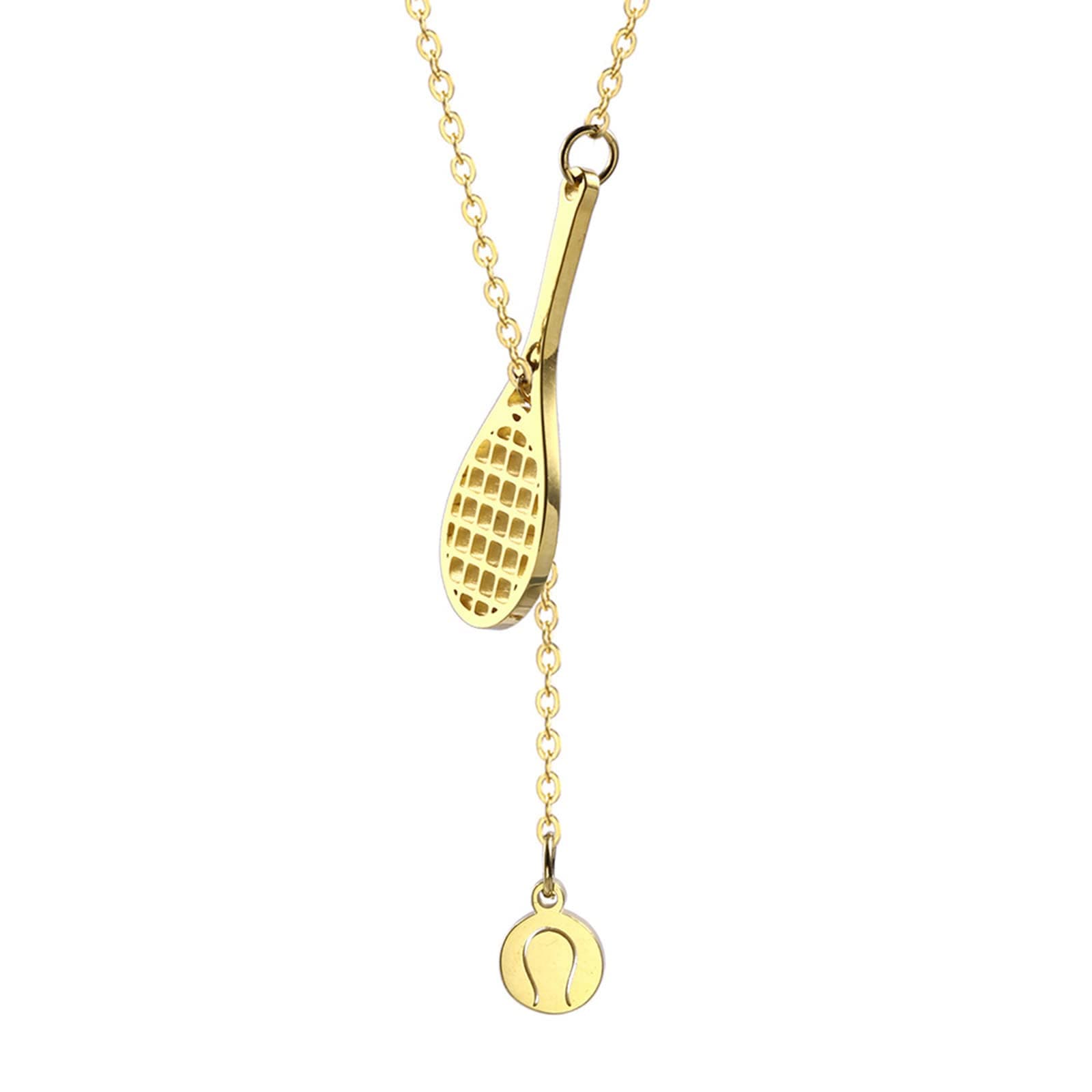 Winssigma 18K Gold Honeycomb Necklace - Adjustable Star Moon Dinosaur Y-Lariat