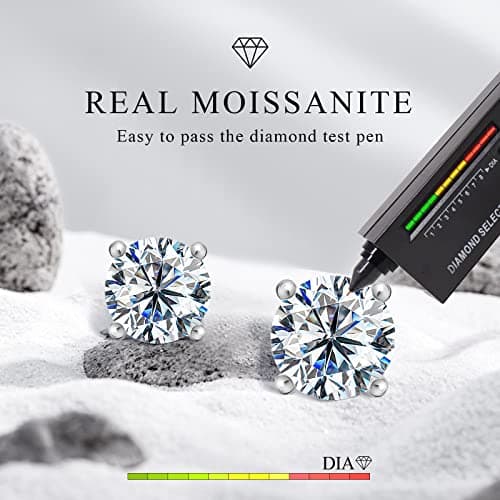 Moissanite Stud Earrings for Women & Men
