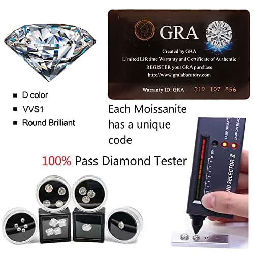 Michooyel 1.0ct Moissanite Engagement Ring for Women