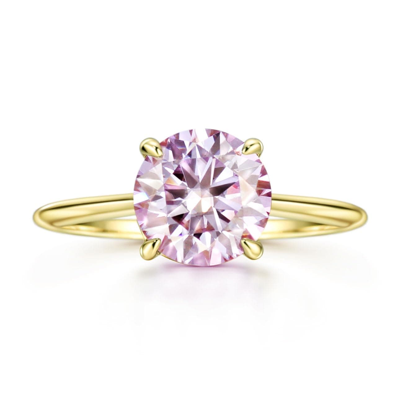 Michooyel 18K Gold Plated Moissanite Engagement Ring for Women