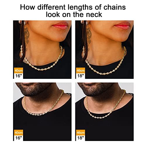 Lulu Mel 14K Gold Plated 5A CZ Diamond Hip Hop Tennis Choker Necklace for Men & Women