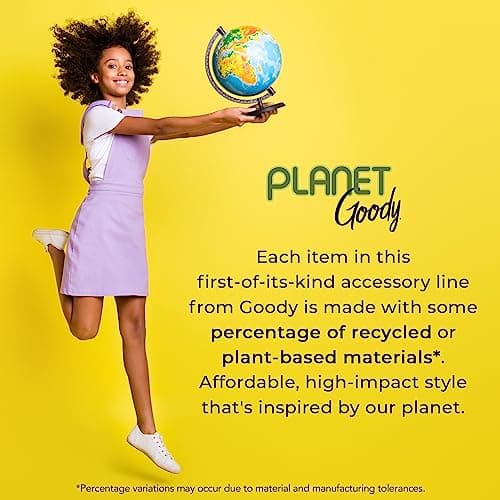 Goody Planet Ouchless Satin Skinny Scrunchies 5ct (Black, Navy, and Rust)