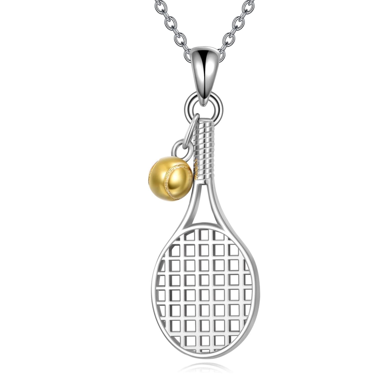HOPEEZZ Sterling Silver Tennis/Baseball Pendant Jewelry Gifts for Men & Women