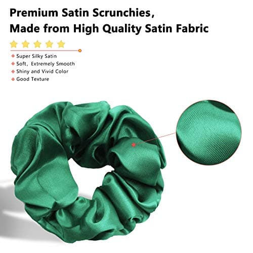 BeeVines Silk Scrunchies for Women & Girls, 60 Pack Birthday Gift