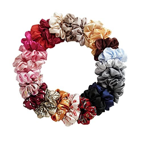 1. Satin Scrunchies for Hair - 6 Colors
2. Satin Hair Ties Ponytail Holder, Silky Soft No Hurt Your Hair
