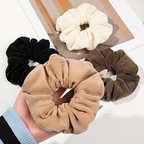 Big & Soft Silk Satin Scrunchies for Long Hair Girls