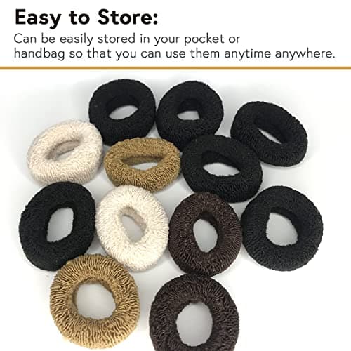 Large Terry Cloth Hair Scrunchies for Thick Hair