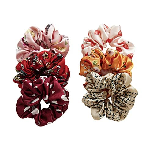 1. Satin Scrunchies for Hair - 6 Colors
2. Satin Hair Ties Ponytail Holder, Silky Soft No Hurt Your Hair