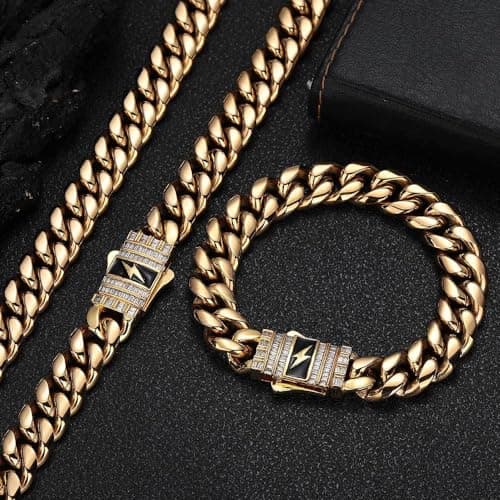 Elegant 18K Gold Men's Mesh Bracelet, Sophisticated and Dashing