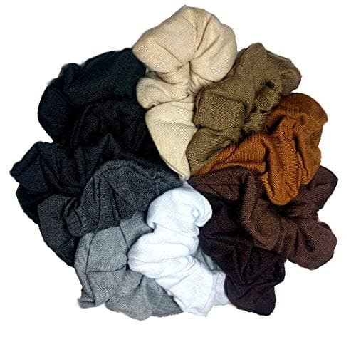 Soft Cotton Scrunchie Set (Neutral Colors)