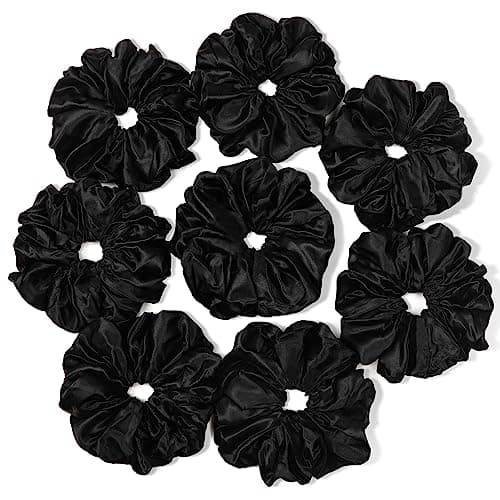 Big & Soft Silk Satin Scrunchies for Long Hair Girls