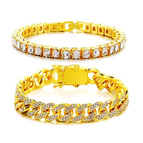 Bling Empire 14K Gold and Silver Bracelets for Men and Women