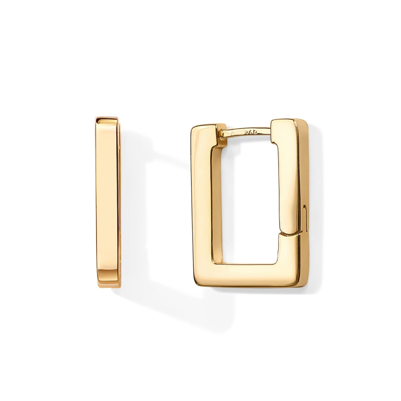 PavoI 14K Gold Plated 925 Sterling Silver Square Hoop Earrings