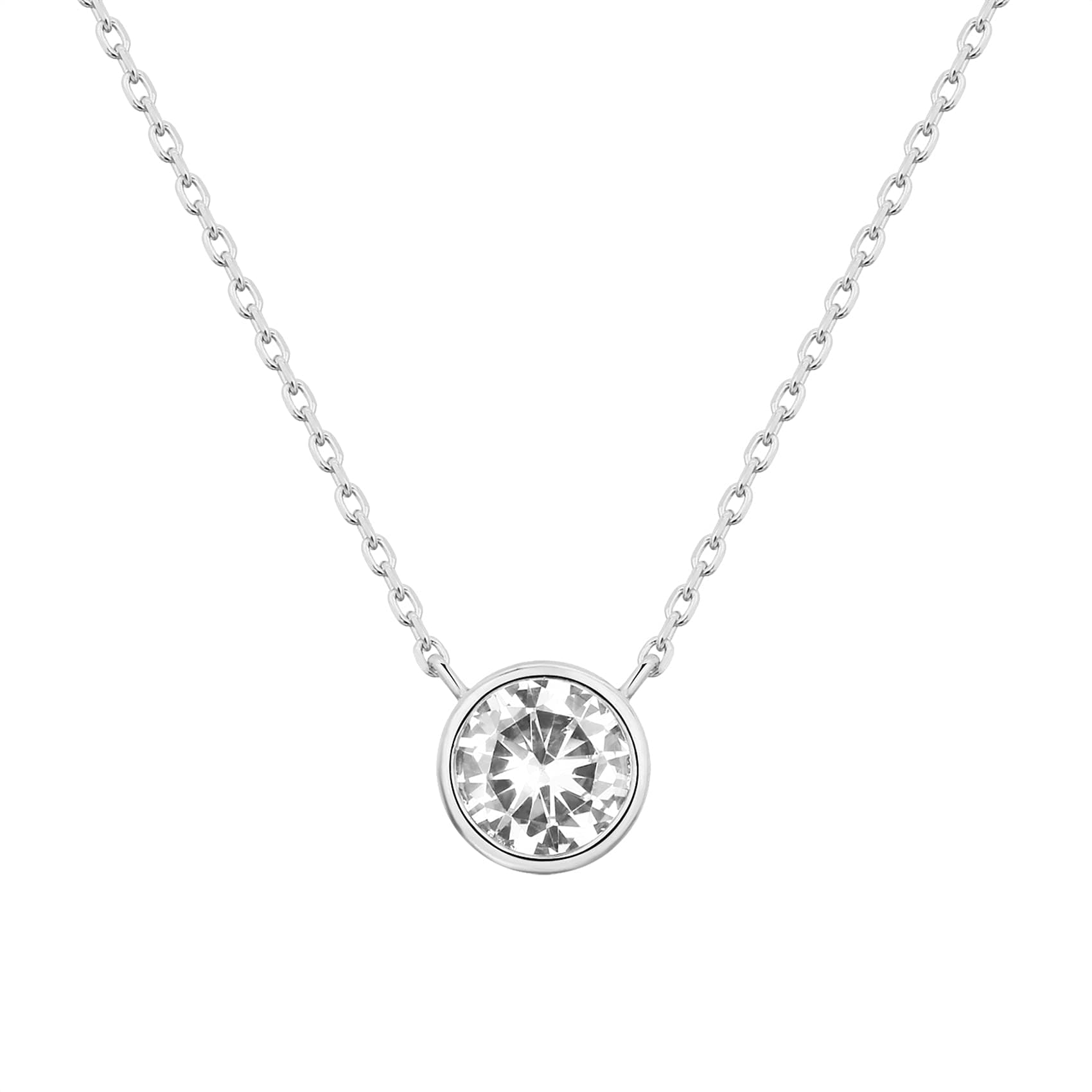 PavoI 14K Gold Plated Circle CZ Solitaire Choker for Women