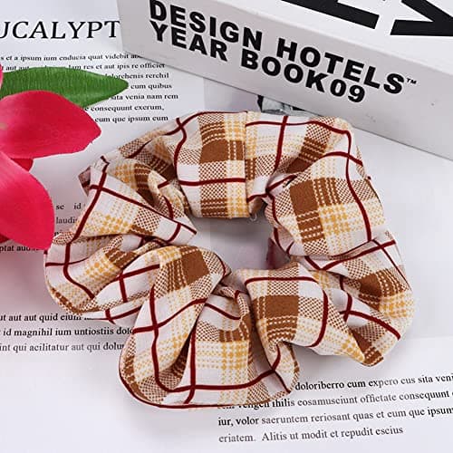 Plaid Elastic Hair Ties for Women