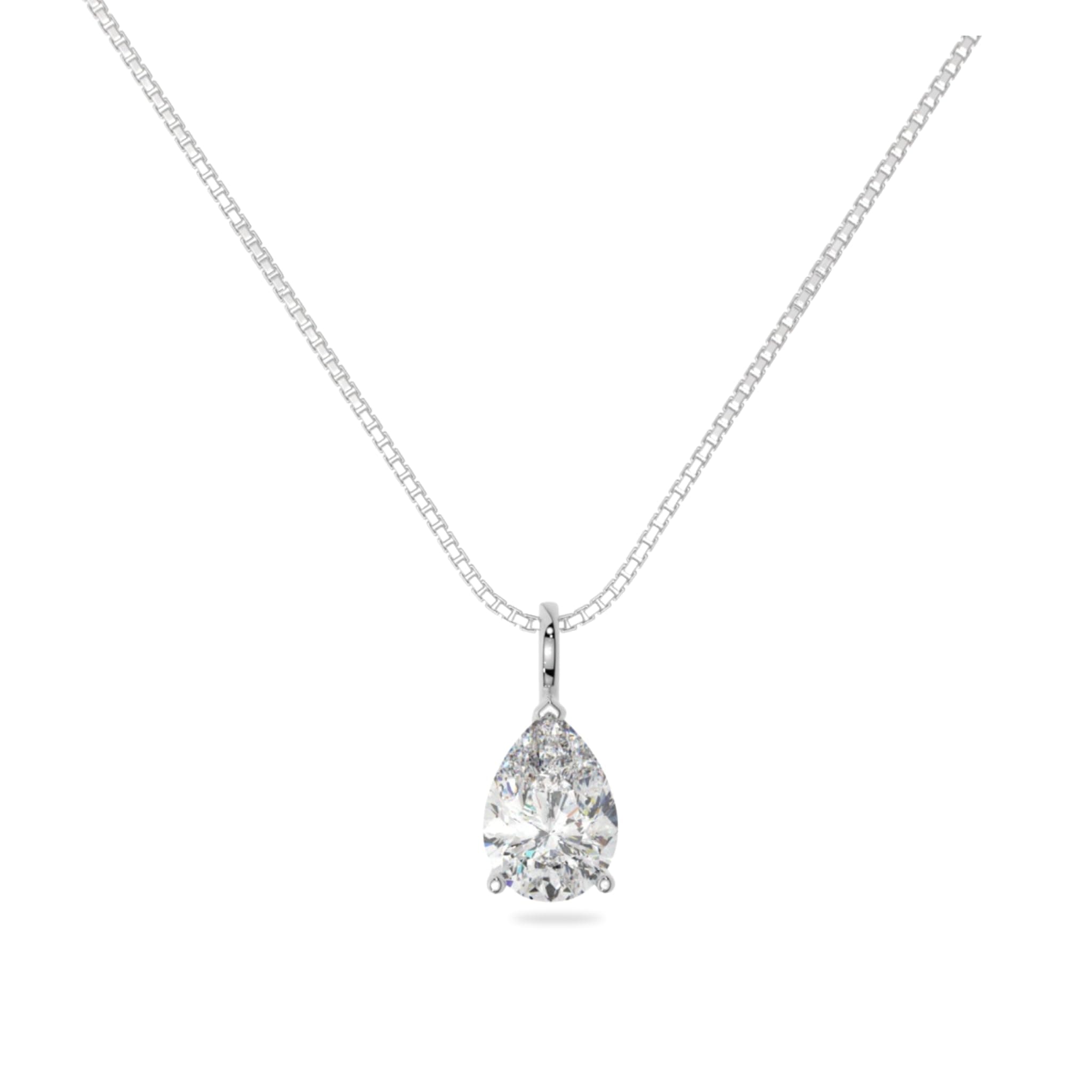 Adora Fine Jewelry 14K Gold Lab Grown Moissanite Solitaire Pendant | USA Made